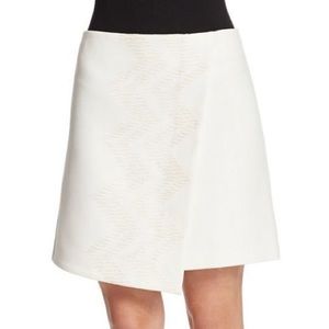 424 FIFTH by Lord & Taylor ivory embroidered skirt